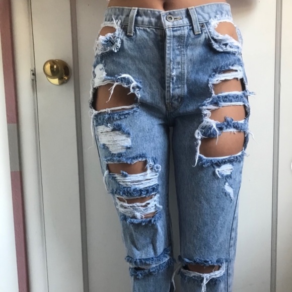 Carmar Denim - Extremely distressed Carmar jeans